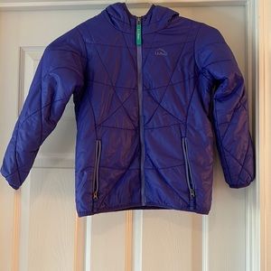 Llbean girls lightweight hooded jacket